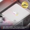 imageSteelSeries QcK Large Gaming Mousepad  Black  NonSlip Silicone Rubber Base  Peak Tracking and Stability  Optimized for Gaming Sensors  490 mm x 420 mm  FPS MOBAs RTS MMOWhite