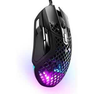 imageSteelSeries Aerox 5 Wireless  Holey RGB Gaming Mouse  Ultralightweight Water Resistant Design  9 Buttons  Bluetooth24 GHz  18K DPI TrueMove Air Optical SensorWired