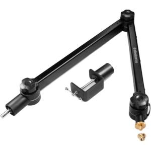 imageSteelSeries AliasAlias Pro Mic Boom Arm  For Gaming Streaming and Podcasting  360 Rotation  Desk Clamp  Folding Scissor Design  Hidden Springs  Cable Management  38quot and 58quot AdaptersBoom Arm