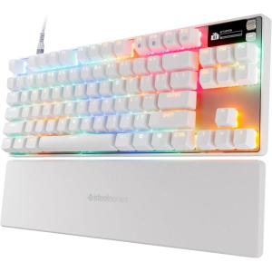 imageSteelSeries Apex Pro TKL Gen 3 White OmniPoint 30 Switches  Adjustable Actuation  Rapid Trigger  GameReady Presets  Protection Mode  Rapid TapSOCD  OLED  RGB  PBT Keycaps  USBCWhite