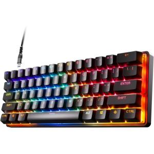 imageSteelSeries Apex Pro TKL Wireless HyperMagnetic Gaming Keyboard  Esports Tenkeyless  OLED Screen  Adjustable Actuation  PBT Keycaps  Bluetooth  24GHz  USBCPro Mini 60