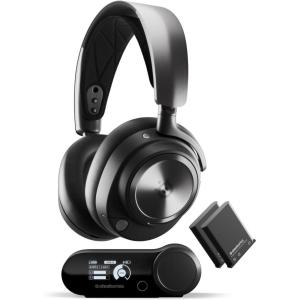 imageSteelSeries Arctis Nova Pro Wireless MultiSystem Gaming Headset  Premium HiFi Drivers  Active Noise Cancellation  Infinity Power System  Stealth Retractable Mic  PC PS5PS4 Switch MobileBlack
