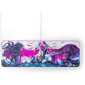 imageSteelSeries QcK Large Gaming Mousepad  Black  NonSlip Silicone Rubber Base  Peak Tracking and Stability  Optimized for Gaming Sensors  490 mm x 420 mm  FPS MOBAs RTS MMOCSGO  Neo Noir
