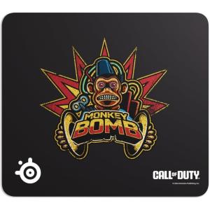 imageSteelSeries QcK Large Gaming Mousepad  Black  NonSlip Silicone Rubber Base  Peak Tracking and Stability  Optimized for Gaming Sensors  490 mm x 420 mm  FPS MOBAs RTS MMOCOD  Monkey