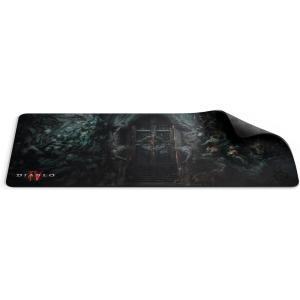 imageSteelSeries QcK Large Gaming Mousepad  Black  NonSlip Silicone Rubber Base  Peak Tracking and Stability  Optimized for Gaming Sensors  490 mm x 420 mm  FPS MOBAs RTS MMODiablo IV