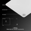 image:imageSteelSeries QcK Heavy Gaming Mousepad  Thicker NonSlip Silicone Rubber Base Peak Tracking Optimized for Gaming FPS MOBAs RTS MMO  Large Size 450 mm x 400 mm x 6 mm  White